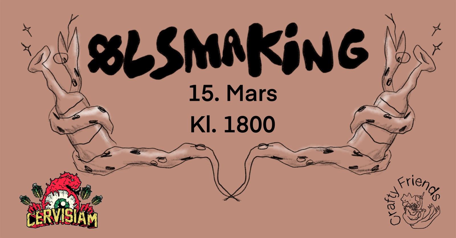Ølsmaking Crafty Friends 15 mars 2024